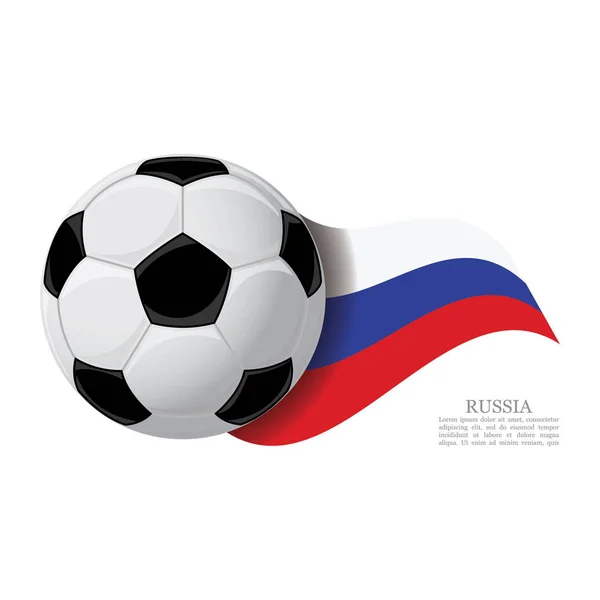 Digitale Illustration Fußball Mit Nationalflagge — Stockvektor