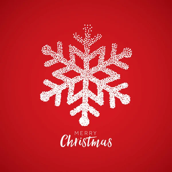 Ilustração Vetorial Cartão Com Floco Neve Natal —  Vetores de Stock