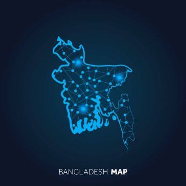 Modern ulusal harita vektör illüstrasyonu