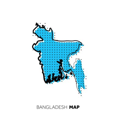 Modern ulusal harita vektör illüstrasyonu