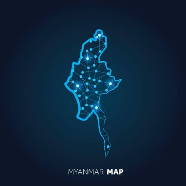 Modern ulusal harita vektör illüstrasyonu