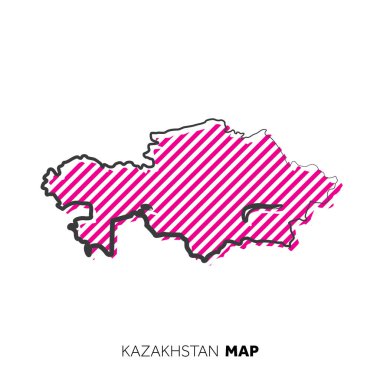 Modern ulusal harita vektör illüstrasyonu