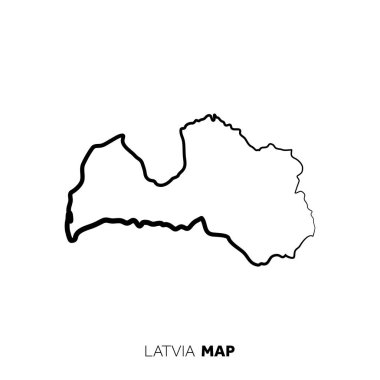 Modern ulusal harita vektör illüstrasyonu