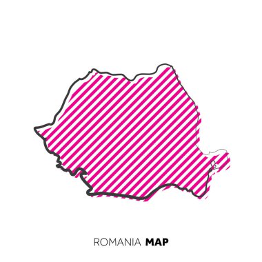 Modern ulusal harita vektör illüstrasyonu