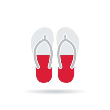 dijital illüstrasyon, ulusal bayrak ile parmak arası terlikler