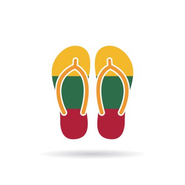 dijital illüstrasyon, ulusal bayrak ile parmak arası terlikler