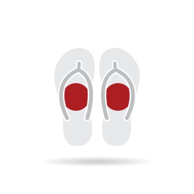 dijital illüstrasyon, ulusal bayrak ile parmak arası terlikler