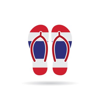 dijital illüstrasyon, ulusal bayrak ile parmak arası terlikler