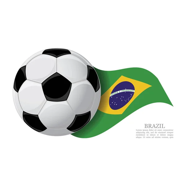 Digital Illustration Fotboll Med Nationell Flagga — Stock vektor