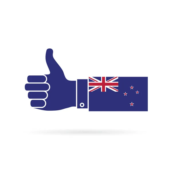 Vector Illustration Thumb Gesture National Flag — Stock Vector