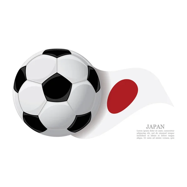 Digital Illustration Football Ball National Flag — Stock Vector