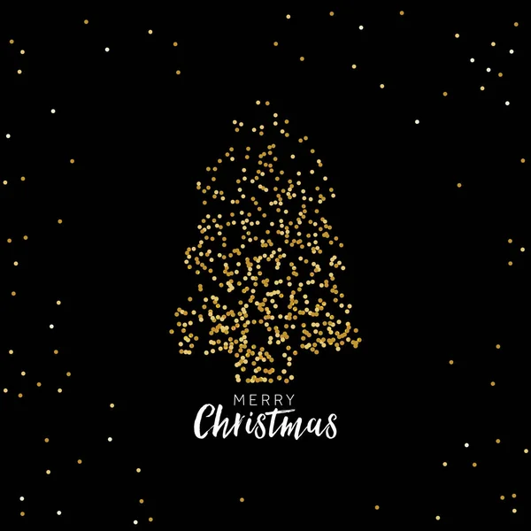 Ilustração Vetorial Cartão Com Árvore Natal —  Vetores de Stock