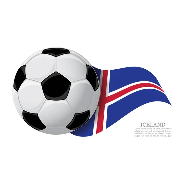 Dijital Illüstrasyon Ulusal Bayraklı Futbol Topu — Stok Vektör