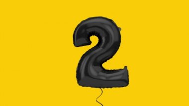 İki numaralı helyum doğum günü partisi balonu geçmişi. 3d Hazırlama