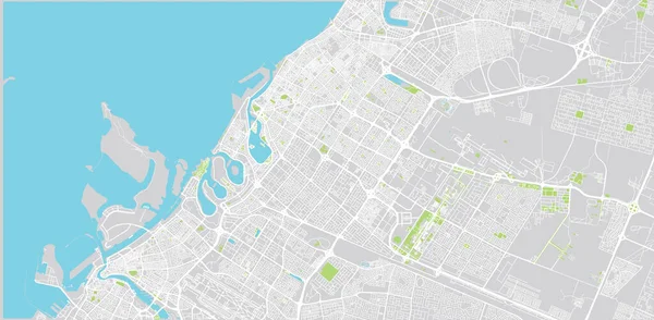 アラブ首長国連邦のシェジャの都市ベクトル都市地図 — ストックベクタ