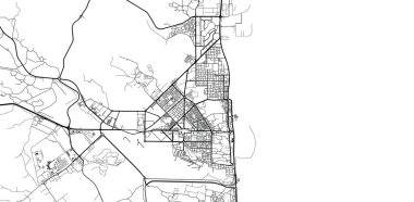 Fujairah şehir haritası, Birleşik Arap Emirlikleri