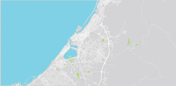 Stadskarta över Ras Al-Khaimah, Förenade Arabemiraten — Stock vektor