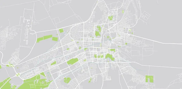 Al Ain şehir haritası, Birleşik Arap Emirlikleri — Stok Vektör