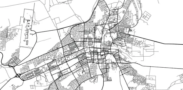 阿拉伯联合酋长国艾因市城市矢量地图 — 图库矢量图片