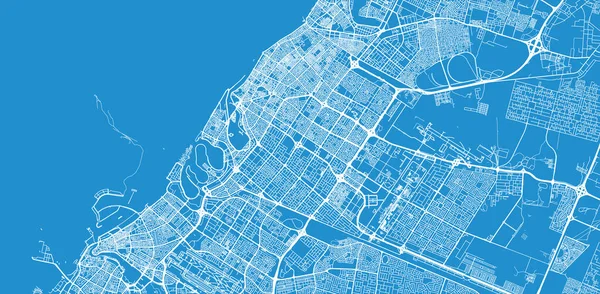 Städtischer Vektor Stadtplan von Shaejah, vereinigte arabische Emirate — Stockvektor