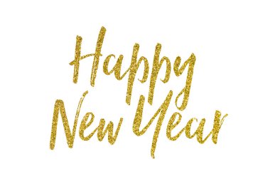 Noel altın parıltısı harfli mesaj