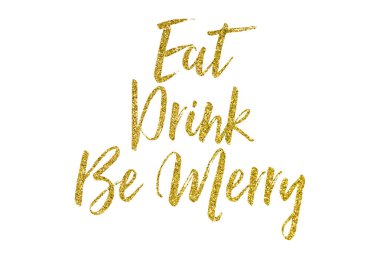 Noel altın parıltısı harfli mesaj