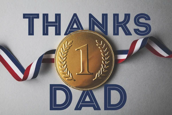 Babalar Günü Altın Madalyası. — Stok fotoğraf