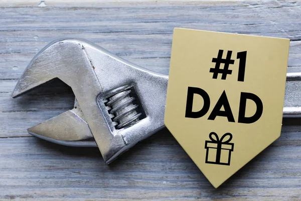 Mensaje de tarjeta de felicitación del día del padre — Foto de Stock