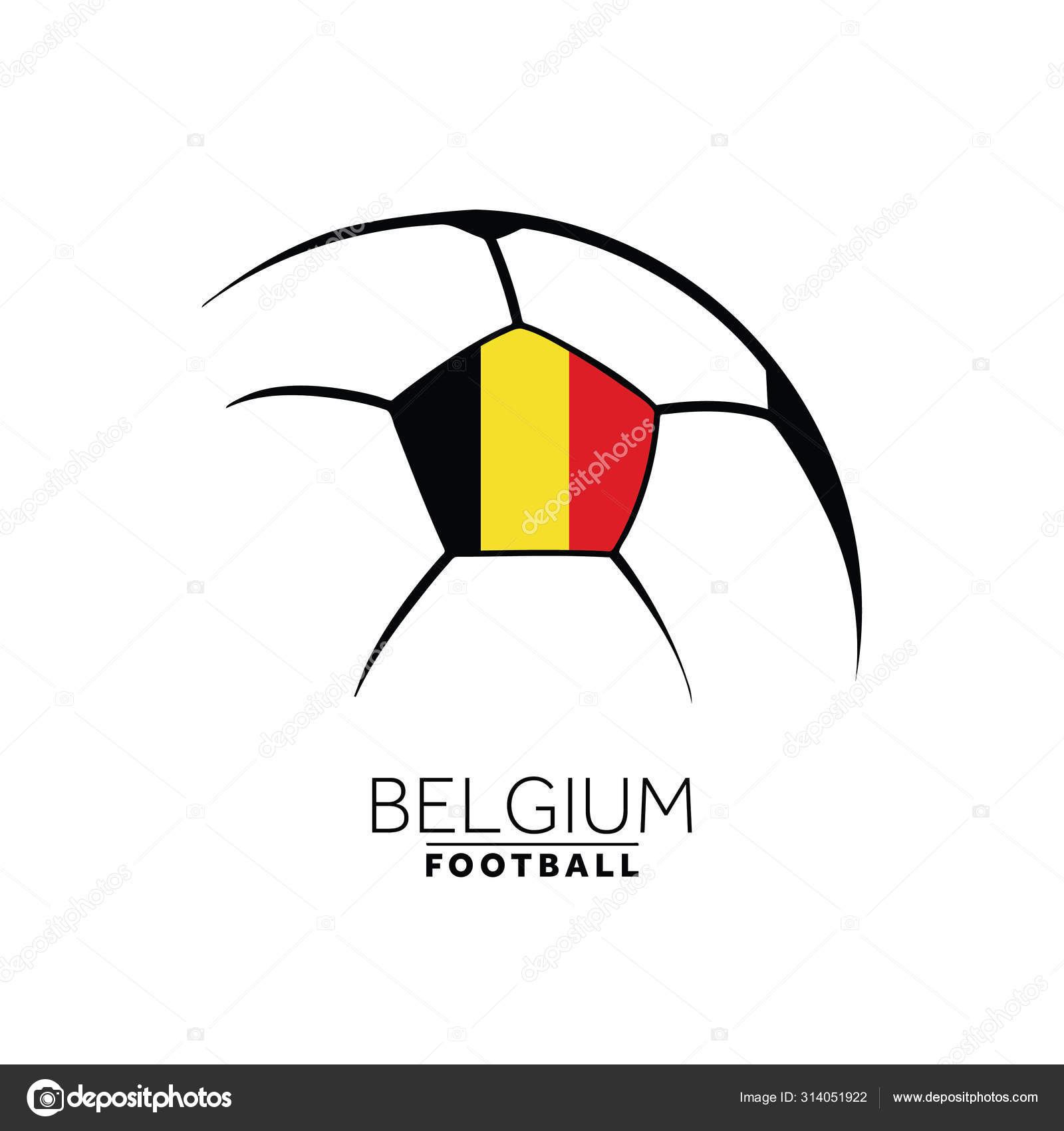 Witch Flag Belgium Isolated with the Cartoon Stock Vector