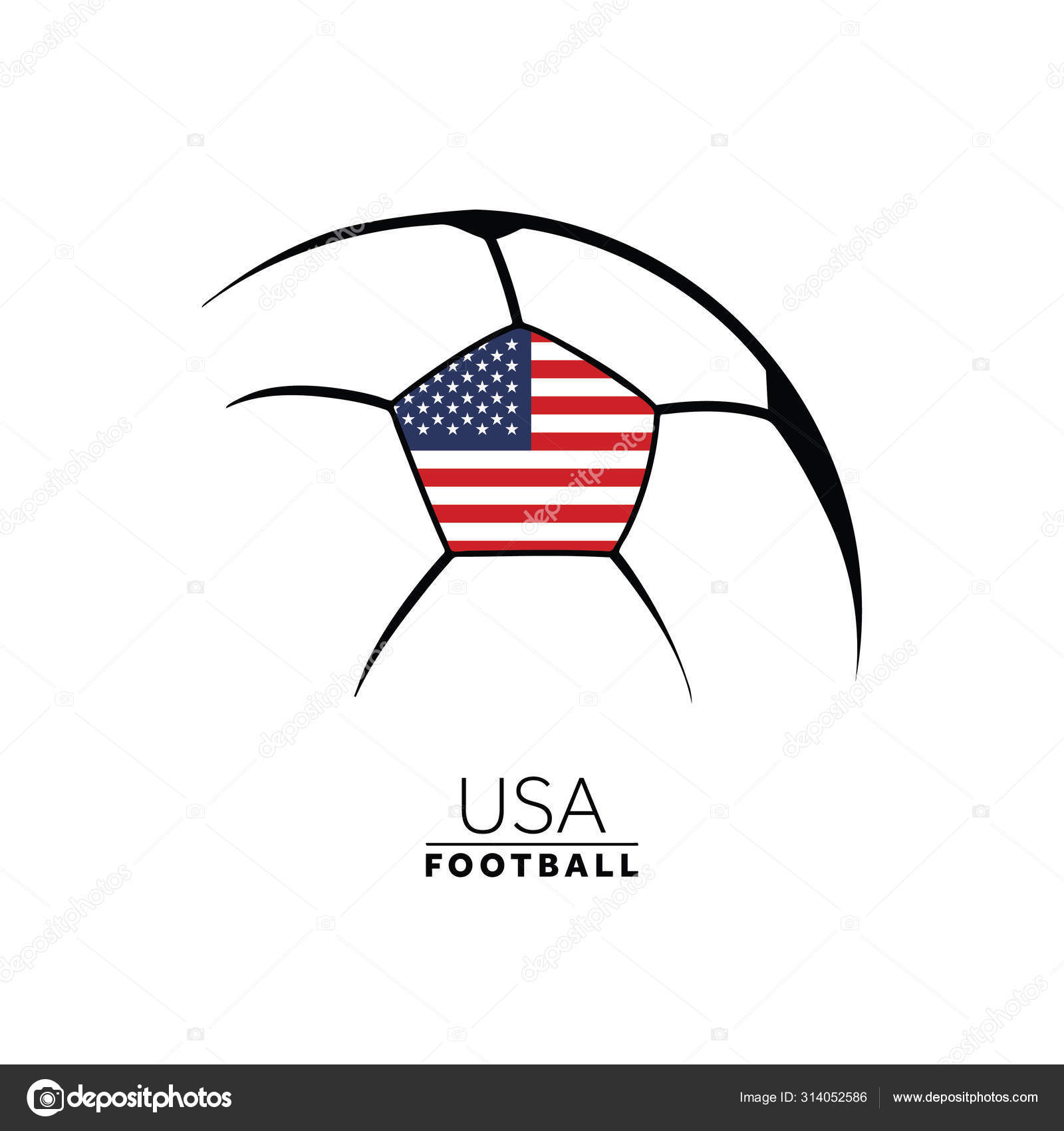 Usa Football Club Logo Flag Stock Vector Image by ©InkDropCreative