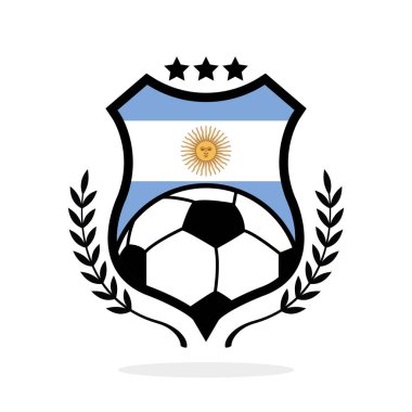 Bayrağı olan Arjantin futbol kulübü logosu