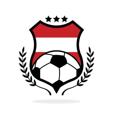 Bayrağı olan Avusturya futbol kulübü logosu