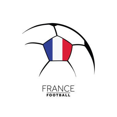 Bayrağı olan Fransa futbol kulübü logosu