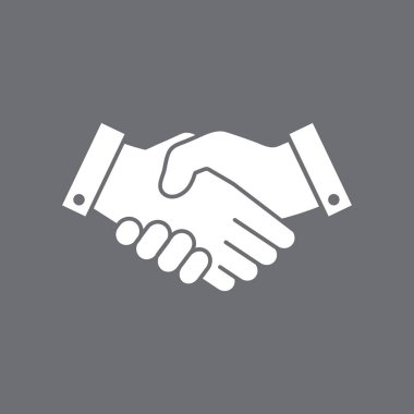 El sıkışan ellerin minimalist vektör çizimi