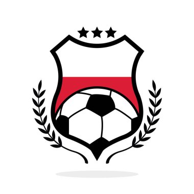 Bayrağı olan Polonya futbol kulübü logosu