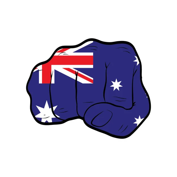 Knoge Med Nya Zealand Flagga Isolerad Vit Bakgrund — Stock vektor