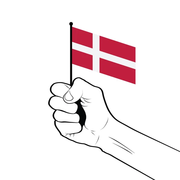 Illustrazione Digitale Palmare Bandiera Nazionale — Vettoriale Stock