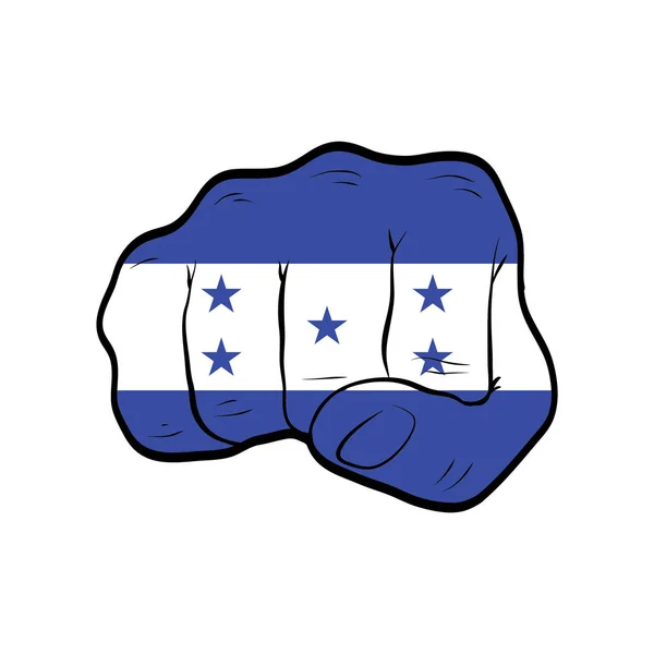 Articulation Avec Drapeau Honduras Isolé Sur Fond Blanc — Image vectorielle