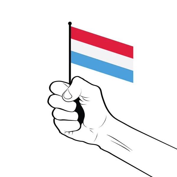 Digital Illustration Handhållen Nationell Flagga — Stock vektor