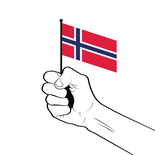 Illustrazione Digitale Palmare Bandiera Nazionale — Vettoriale Stock