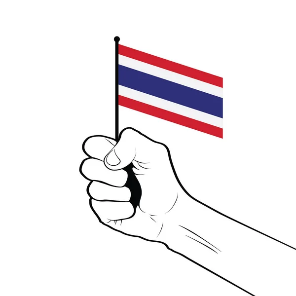 Digitale Illustration Hand Mit Nationalflagge — Stockvektor