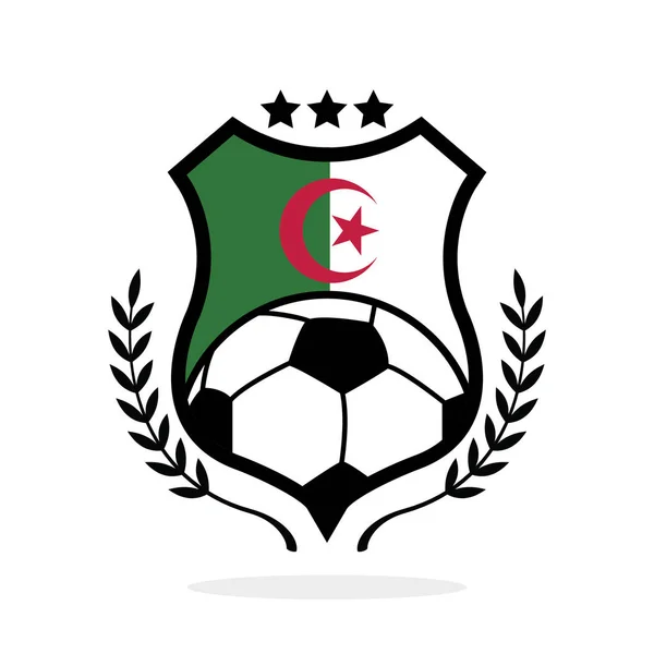 Algerien Football Club Logo Mit Fahne — Stockvektor