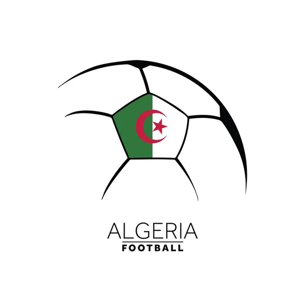 Logo Della Società Calcistica Algeria Con Bandiera — Vettoriale Stock