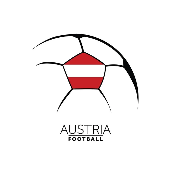 Logo Della Società Calcistica Austria Con Bandiera — Vettoriale Stock