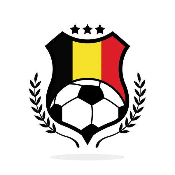 Belgisches Fußball Vereinslogo Mit Fahne — Stockvektor