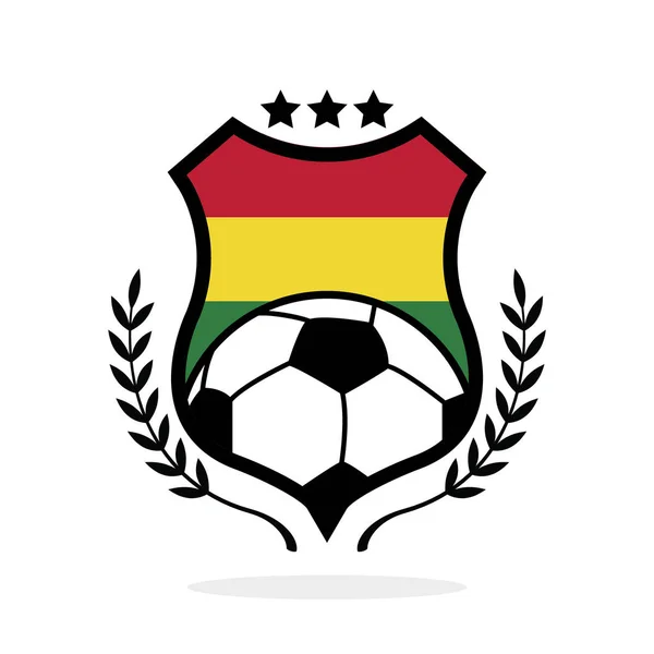 Bolivien Fußball Club Logo Mit Fahne — Stockvektor
