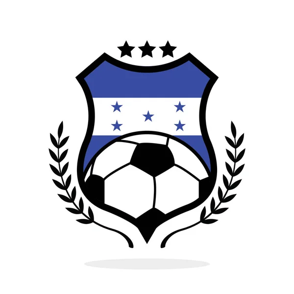 Honduras Fotbalový Klub Logo Vlajkou — Stockový vektor