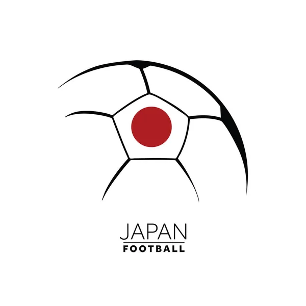 Logotipo Clube Futebol Japão Com Bandeira — Vetor de Stock