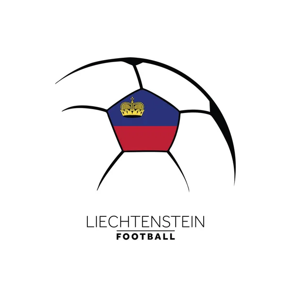 Logo Della Società Calcistica Liechtenstein Con Bandiera — Vettoriale Stock