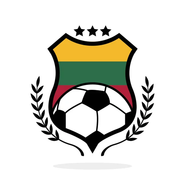 Logo Des Litauischen Fußballclubs Mit Fahne — Stockvektor